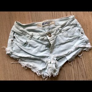 Brandy Melville Light Blue Destroyed Shorts
